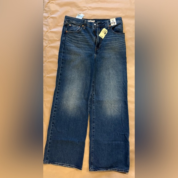 Levi's Women's RIBCAGE WIDE LEG WOMEN'S JEANS 31 x 32 Polar Permiter - Dark Wash - Picture 6 of 7